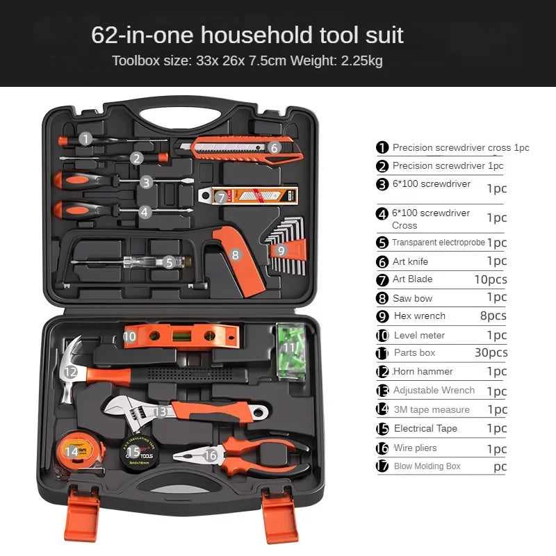 Household Hardware Tool Box Set Home Manual Combination Repair Tools Multifunctional Repair Tool Box