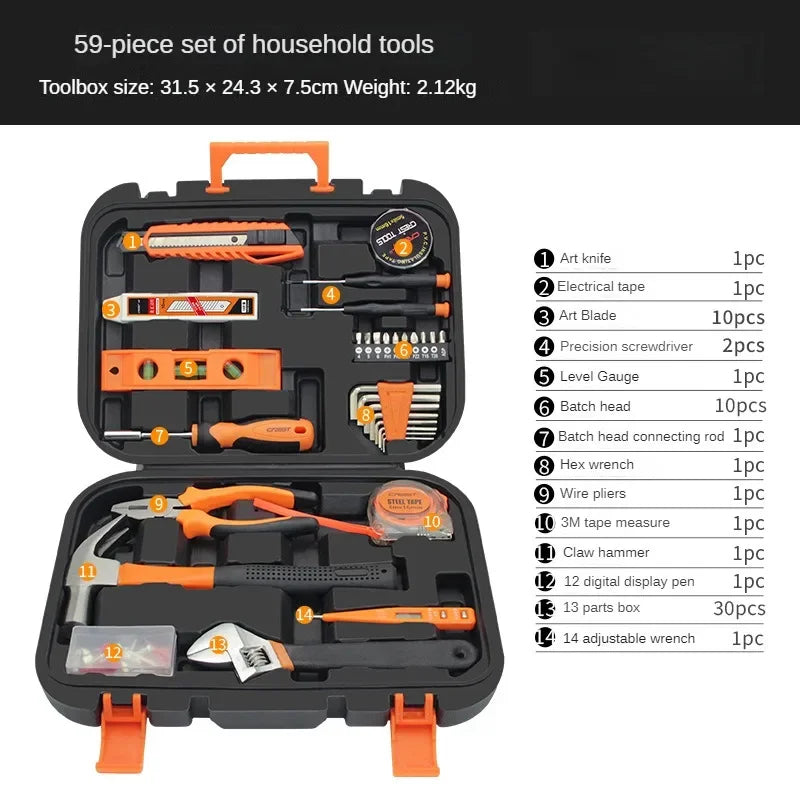 Household Hardware Tool Box Set Home Manual Combination Repair Tools Multifunctional Repair Tool Box